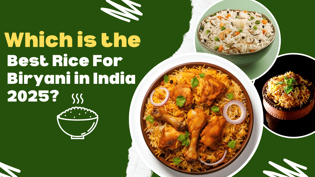 A bowl of aromatic Basmati rice, the best rice for biryani in India 2025.