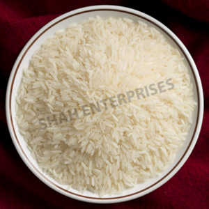 Fragrant Thai Jasmine rice with a soft, sticky texture.