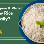 A bowl of raw rice grains with a focus on their texture and appearance.