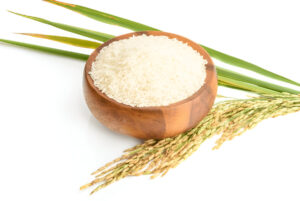 A bowl of fluffy white rice, a staple in many diets.