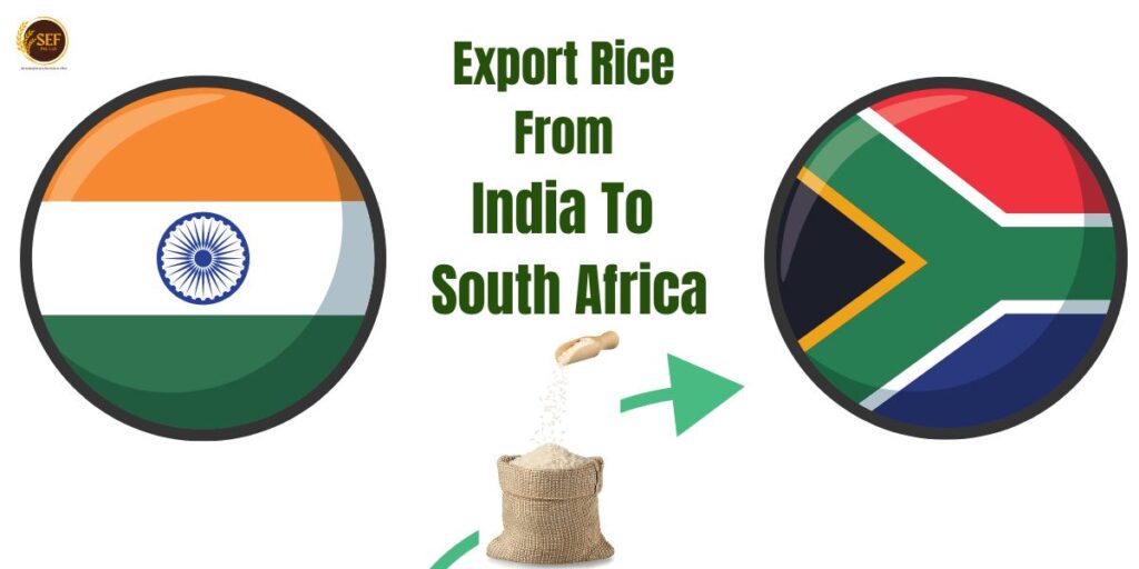 Export rice from India to South Africa shipping and trade.