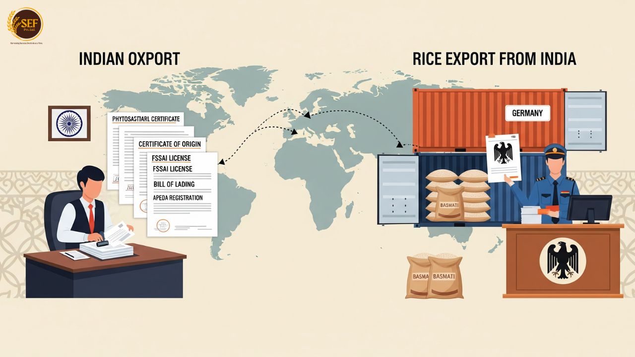 Export documentation checklist for shipping rice to Germany