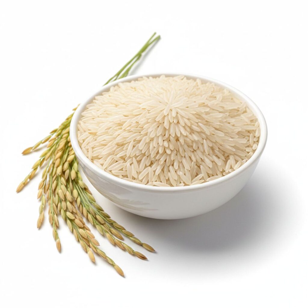 Premium Indian Basmati rice grains known for long length, aroma, and high export demand.