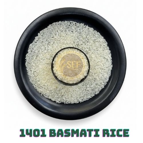 1401 basmati rice natural off white long grain export quality rice.