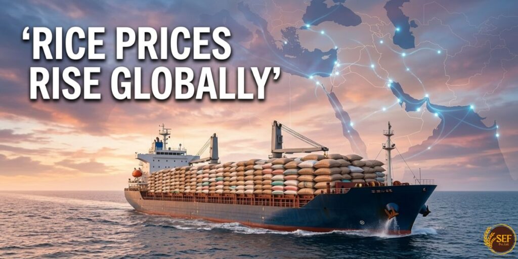 Cargo ship carrying rice as global prices rise due to Middle East tensions